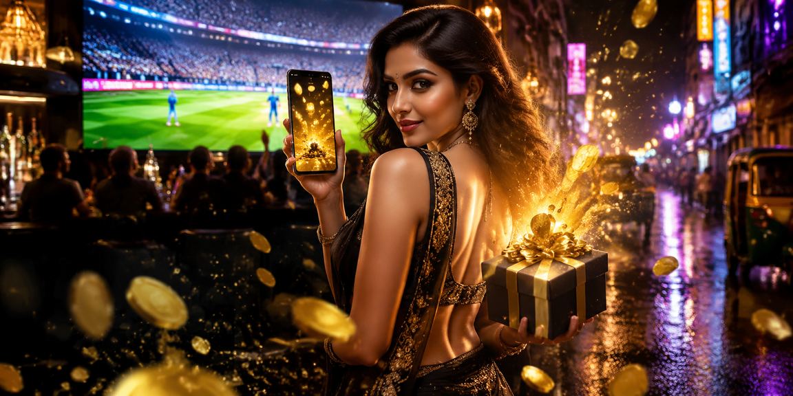 Neon cricket betting theme in India